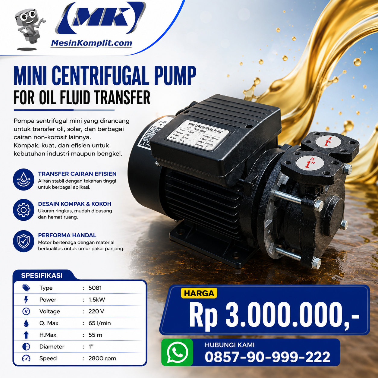 Pompa Transfer Oli 2HP (P...